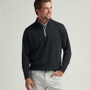 Peter Millar Perth Performance Quarter Zip  Black men's XXL- new with tag .
